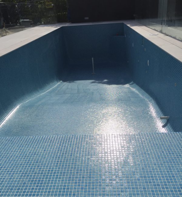 Last cleaning before filling with water, medium pool, Hunters Hill