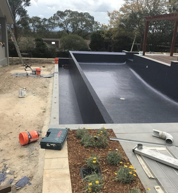 Large dark coloured pool, in the heart of Castle Hill, another good project for Hamik Luxury Homes